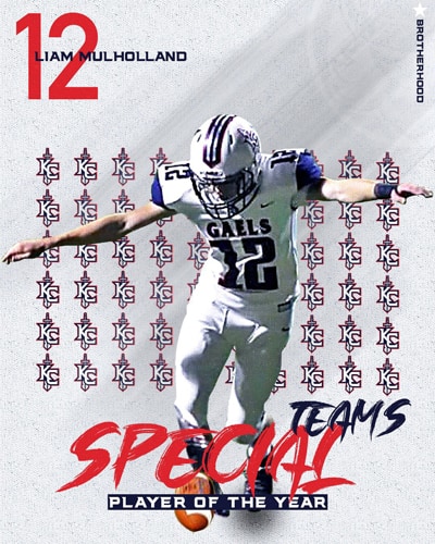 Liam Mullholland Class A Special Teams Player of the Year 2019